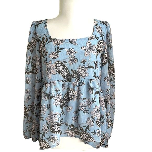 American Eagle Y2K Babydoll Top S Floral Paisley Festival Cottagecore Boho Fairy - Picture 1 of 15